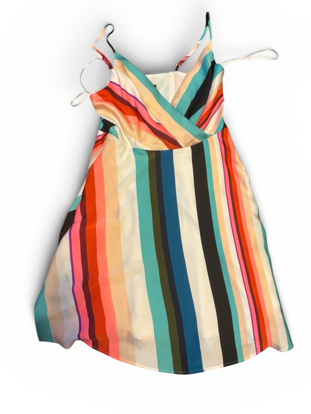 Express Multi-Color Striped Spaghetti Strap Dress